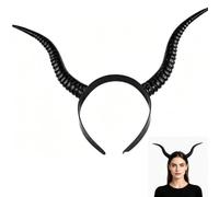WEIWUXIAN Cerchietto per capelli con corna da diavolo | Cerchietto con corna curva per uomini e donne, per cosplay, Halloween, carnevale, accessori per fotografie, gotici