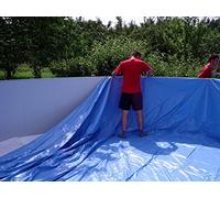 Weixelbaumer Pool di rivestimento interno per piscina Schermo 5,50 x 3,70 x 1,20 m Blu 0,5 mm Pellicola di Ricambio