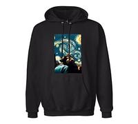 Weixiu Call Me By Your Name Starry Night Hoody Sweatershirt Black S