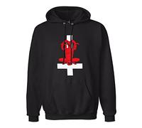 Weixiu Goat Skinned Woman with Reverse Baptism Hoody Sweatershirt Black M