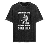 Weixiu OMG It's R2D2! för män, Svart T-Shirt Black XXL