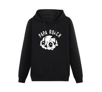 Weixiu Papa Roach Nightreaper Men's Long Sleeve Hoody Sweatershirt Black M
