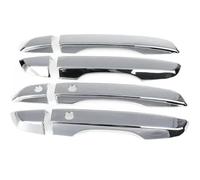 Weixxoai Maniglia esterna della porta Maniglia esterna per portiera auto per Civic 10a generazione 2016-2021 stile fibra di carbonio esterna nera(D'argento)