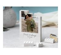 WEIYOUDP Blocchi per foto personalizzate per coppie, regalo fotografico personalizzato per anniversario, cornici puzzle personalizzate, regalo romantico per lui e lei, regalo di compleanno per coppie