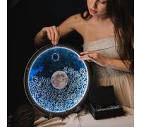 WEIYOUDP Libro degli ospiti per matrimonio celestiale personalizzato, alternativo con luce LED, decorazione per feste con luna e stelle, cartello sotto le stelle, regalo di fidanzamento per coppie