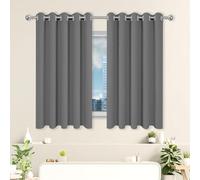 WEIZERO Tende Oscuranti per Interni 1 Pezzi 300 x 220 cm Poliestere Resistente, Termica Isolante Tende Soggiorno, Cucina per Finestra Soggiorno Camera da Letto Balcone, Grigio Scuro