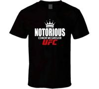 WEIZHINA Conor McGregor Notorious Shirt White Tshirt Men's Black S
