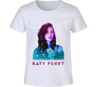 WEIZHINA Katy Perry Mens T Shirt Stars Align Shirt White S