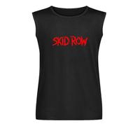 WEIZHINA Skid Row Sleeveless T-Shirt Graphic Sleeveless T-Shirt Printed Top for Mens White M
