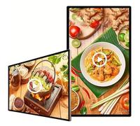 WEIZIIA Chiosco Digitale, Schermo pubblicitario Digitale per ristoranti, Bar, saloni e Negozi, Rilascio remoto/USB, Montaggio a Parete/Incassato, Orientamento Orizzontale/Verticale, Schermo 32"