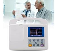 WEIZIIA Monitor elettrocardiografico Digitale, Monitor ECG/EKG Portatile, Monitor dei segni Vitali a 3 canali e 12 derivazioni, Schermo LCD da 3,5 Pollici, con Carta per Stampa elettrocardiografica