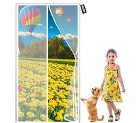 WEIZON Zanzariera Magnetica pieghevole120x240cm（47x94inch） Anti Insetti Tenda Porta Magnetica Facile da installare, Si Chiude da Sola per Porte Camera da Letto Casa