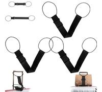 WEJDYKG Elastic Fastening Belt for Luggage, Nylon Backpack Luggage Straps for Suitcases, Adjustable Luggage Bag Fixing Strap Clamping Strap, Travel Bag Luggage Elastic Rope Binding Strap (Black 3Pcs)