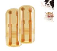 WEJDYKG Nanoflex Pet Toothbrush with Tongue Scraper, Dog Toothbrush, Pet Toothbrush And Toothpaste, Soft& Durable Pet Silicone Toothbrush (2Pcs Toothbrush)