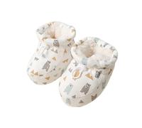 WEJDYKG Warm Fur Baby Boots, Baby Winter Thickened Warm Cotton Shoes, Baby Adjustable Warm Boots (12cm,White)