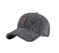 WEJDYKG Winter Baseball cap with Ear Muffs, Mens Winter Hat with Ear Flaps, Adjustable with Ear Flaps (Free Size,Grey)