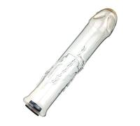WEJFHBCOV Grande dildo in vetro cavo, 3 stili, trasparente, dildo anale vaginale con tappo in silicone, giocattolo sessuale con speculum cavo for coppie di uomini e donne(D)