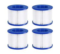 #WEJOY AquaSpa - Set di cartucce di ricambio per filtro per vasca idromassaggio per piscine PM_SPA-P154_GREY/Nero/Bianco/Vino, carta filtro pieghevole bianca per molti modelli di piscine massaggi (4