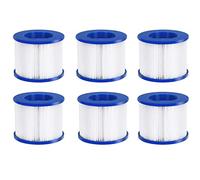 #WEJOY Easy Set di cartucce di ricambio per filtro per vasca idromassaggio per piscine PM_SPA-P154_grigio/nero/bianco/vino, carta filtro pieghevole bianca per molti modelli di piscine massaggi (6