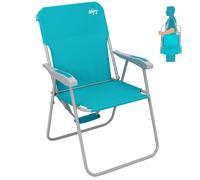 #WEJOY Sedia da Spiaggia Pieghevole, Sedia da Mare Leggera con Schienale Alto Portatile con Tracolla, Spiaggina Mare Sedia da Campeggio Esterno Giardino Picnic Piscina, 1/2 Pezzi