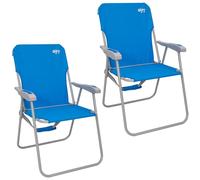 #WEJOY Sedia da Spiaggia Pieghevole, Sedia da Mare Leggera con Schienale Alto Portatile con Tracolla, Spiaggina Mare Sedia da Campeggio Esterno Giardino Picnic Piscina, 1/2 Pezzi