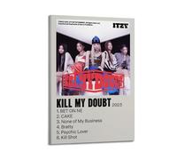 WEJWHHTHUU ITZY Kill My Doubt, poster su tela, stampa artistica moderna per soggiorno, 50 x 75 cm, con cornice
