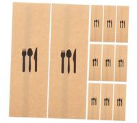 WEKADRIN 100 Pezzi Buste Posate in Kraft Sacchetti Utensili Tavola Leggeri e Resistenti per Feste e Tasche per e Forchette e