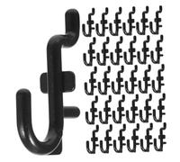 WEKADRIN 100 pezzi Ganci per Pannelli Forati a Forma di J in Plastica Resistente per Organizzazione Attrezzi Garage e Laboratorio Compatibili con Vari Sistemi Pegboard Nero 100 pezzi
