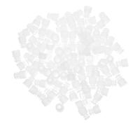 WEKADRIN 100 pezzi Pz Tappi per Provette Laboratorio in Plastica Trasparente Resistenti e Sigillanti per Uso Sperimentale Tappi Lama per Fiale Tenuta Stagna