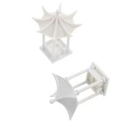 WEKADRIN 100 Set 2 Pezzi di Padiglione Quadrangolare e Ottagonale Accessori Decorativi per Scena Tavolo di Sabbia e Paesaggi in Miniatura