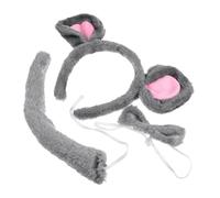 WEKADRIN 1set Costume Topo Per Cerchietto Orecchie e Codino Con Per Halloween e Feste Tema
