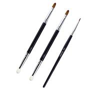 WEKADRIN 1set Pennelli Professionali Per Trucco Pennello Correttore Fine e Pennello Doppia Testa Spugna Per Ombretti e Contour Makeup Portatile Per Uso Professionale e Quotidiano