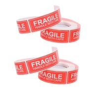WEKADRIN 2 Etichette Adesive Fragile Rosse per Spedizione e Sticker con Avvertenza Maneggiare con Etichette Autoadesive Resistenti per Pacchi Fragili
