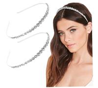 WEKADRIN 2 pezzi Cerchietti Strass Leggeri Fasce Capelli Bambina Corona Principessa per Feste e Accessori Party