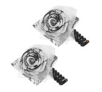 WEKADRIN 2 pezzi Elastici per Capelli Donna Fasce Telefoniche Spirale con Motivi Acquerello Cinesi Accessori per Acconciature con Treccia Bolle e Dettaglio Mille Caratteri Leggeri e