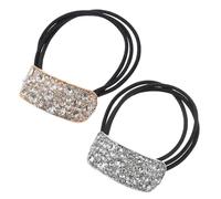 WEKADRIN 2 pezzi Elastici per con Dorato e Fermacoda Elastico Leggero e Resistente Adatto Tutti i Tipi di per Quotidiano e