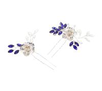 WEKADRIN 2 Pezzi Fermagli Sposa Vintage con Strass Fiore Fermagli per Capelli Diritti da Donna Accessori per Acconciature da Sposa Clip Eleganti per Addio al Nubilato e Feste di Matrimonio