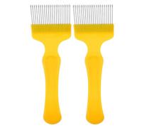 WEKADRIN 2 Pezzi Forchetta Apicoltura in Acciaio con Denti Utensile Manuale per Rimuovere Favi Resistente e Versatile per Raccolta Nettare Efficiente con Impugnatura Comoda