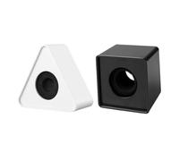 WEKADRIN 2 Pezzi Mic Logo Flag Station in Abs Stampaggio ad Iniezione Triangolare e Quadrato Design Creativo per Microfono da Professionale Nero e Bianco Adatto Microfoni Standard
