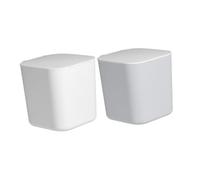WEKADRIN 2 pezzi Mini Pattumiera da Scrivania con Bidoni Resistenti e Ufficio Contenitori per Rifiuti e Immondizia di Frutta e Crumbs Design Semplice e Funzionale in Bianco e Grigio