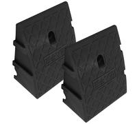 WEKADRIN 2 pezzi Pedana da Soglia Nera Antiscivolo per Porte e Gradini Rampe per Marciapiede e Persone con Disabilità Materiale Resistente e Versatile per Sedia a Rotelle Motocicletta e