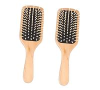 WEKADRIN 2 Pezzi Pettine in Legno Quadrato per Massaggio e Ergonomico e Durevole per Domestico