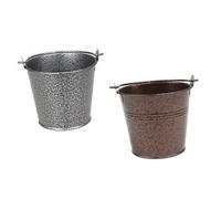 WEKADRIN 2 Pezzi Secchiello Mini in Acciaio per Patatine Fritte e Snack da Secchielli Gourmet per Dessert e Finger Food Design e Resistente per Bar e Ristoranti