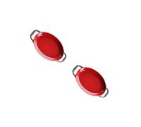WEKADRIN 2 Pezzi Teglia in con Resistente Temperature Pirofila da Forno per Cottura e Servizio in Cucina per Arrosti e Gratinate