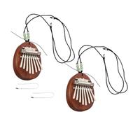 WEKADRIN 2 Set Mini Kalimba Thumb Piano in Legno Sapele Note Strumento Musicale Portatile con Design Goccia d Acqua per Principianti e Amanti della