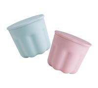 WEKADRIN 2 set Scovolini per Pulizia Pennelli Trucco con Vaschetta in Silicone Anti-deformazione e Asciugatura Contenitore Compatto per Spazzole e Accessori Make-up