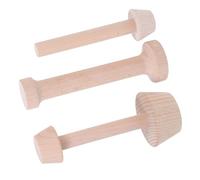 WEKADRIN 3 pezzi Stampi in Legno per Tartellette con Pestello Doppia Testa Kit Tamper per Impasti per Dolci Muffin e Crostate Strumenti da Forno Sicuri e Resistenti