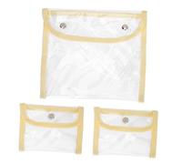 WEKADRIN 3pezzi Borsa Per Cambio in Pvc Borsa Per Cosmetici Trasparente Custodia Per Carte D'identità Piccolo Portafoglio Multiuso