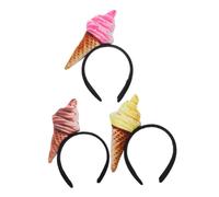 WEKADRIN 3pezzi Fascia Per Viso Da Spa Fasce Per Capelli Da Donna Fascia Alla Moda Per Bambine Forma Di Gelato Adorabile Accessori Per Testa Da Spa Graziosa