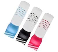 WEKADRIN 3pezzi Flacone Per Tintura Per Capelli Ricaricabile Contenitore Per Tintura Per Capelli Con Pettine Adatto Per Saloni Di Acconciatura e Lavaggio Dei Blu Rosa Scuro